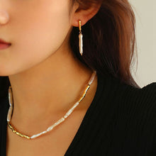 Load image into Gallery viewer, Streamer Toothpick Baroque Pearl Earrings - floysun
