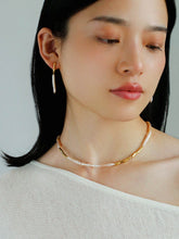Load image into Gallery viewer, Streamer Toothpick Baroque Pearl Necklace - floysun
