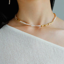 Load image into Gallery viewer, Streamer Toothpick Baroque Pearl Necklace - floysun
