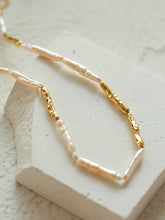 Load image into Gallery viewer, Streamer Toothpick Baroque Pearl Necklace - floysun
