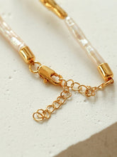 Load image into Gallery viewer, Streamer Toothpick Baroque Pearl Necklace - floysun
