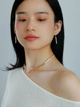 Load image into Gallery viewer, Streamer Toothpick Baroque Pearl Necklace - floysun
