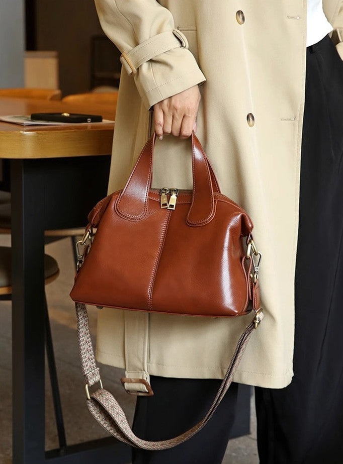Timeless Full Grain Leather Everyday Carry Bag Handbag