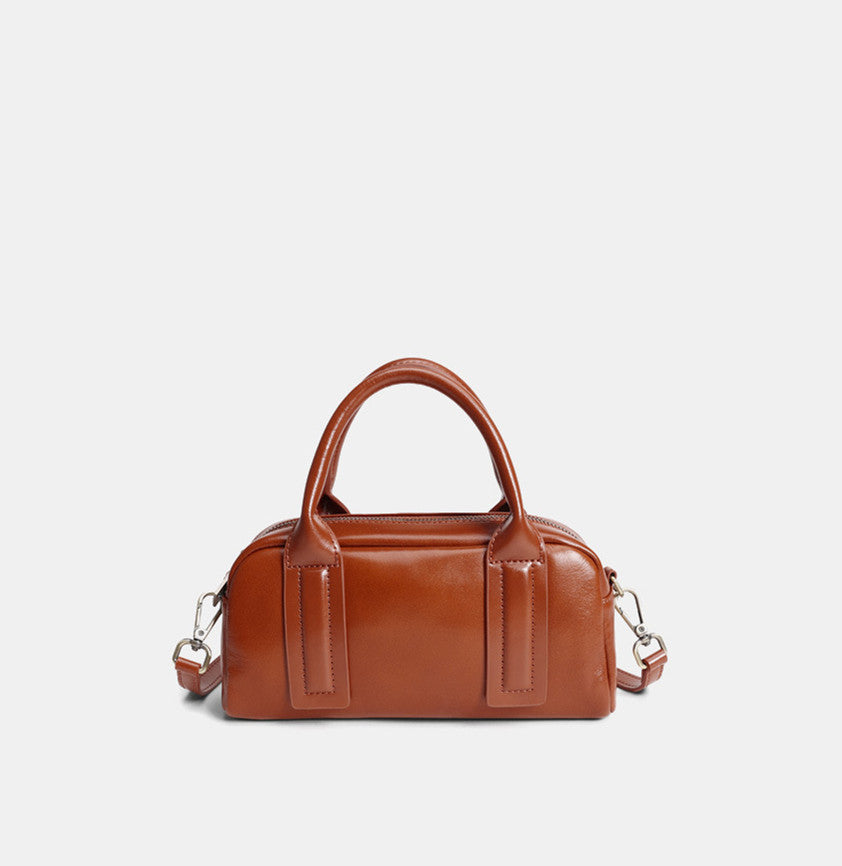 New Vegetable Tanned Mini Handbag Convertible Top Handle Bag Women's Messenger Bag