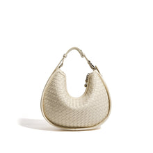 Load image into Gallery viewer, Classic Genuine Leather Bag Woven Crescent Handbag
