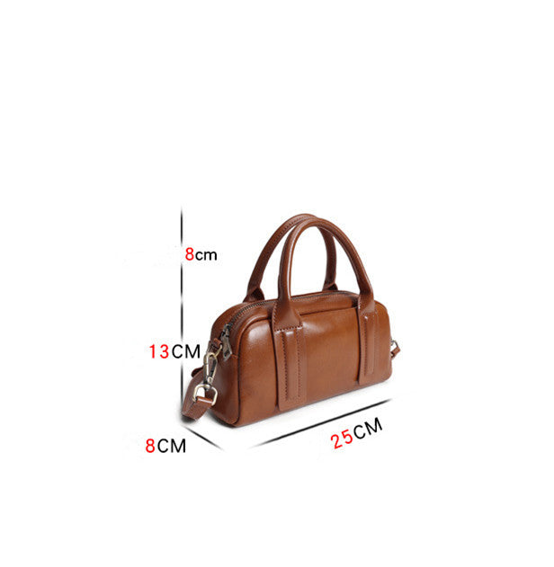 New Vegetable Tanned Mini Handbag Convertible Top Handle Bag Women's Messenger Bag