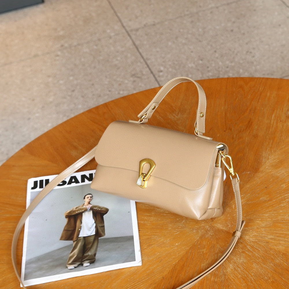 Vintage Vegetable Tanned Mini Leather Handbag Crossbody Bag