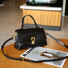 Load image into Gallery viewer, Vintage Vegetable Tanned Mini Leather Handbag Crossbody Bag
