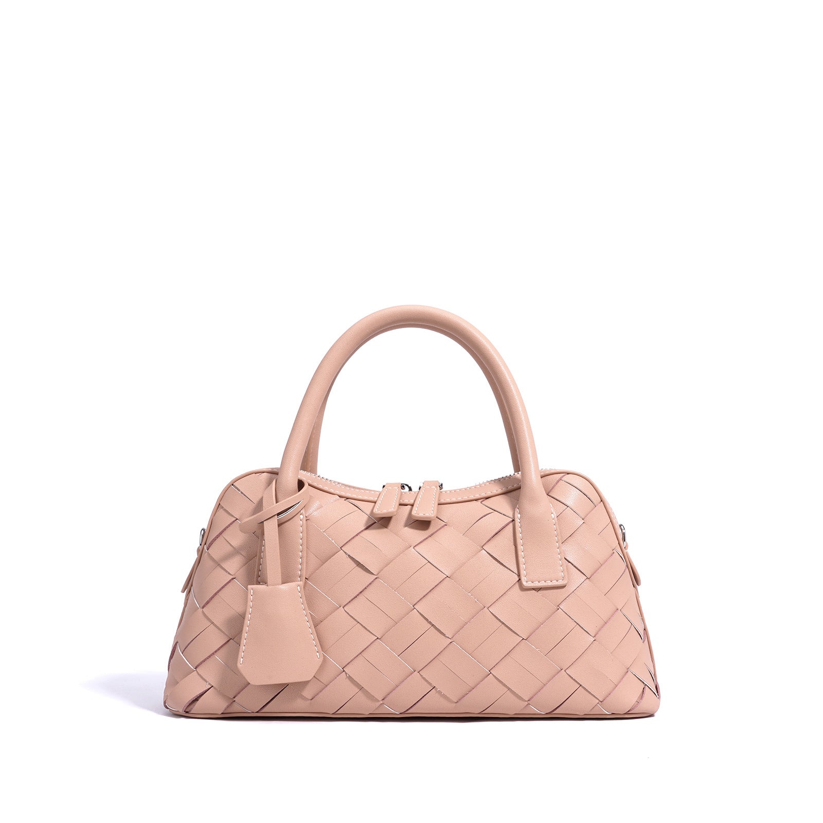 Simple Handmade Woven Handbag Leather Bag