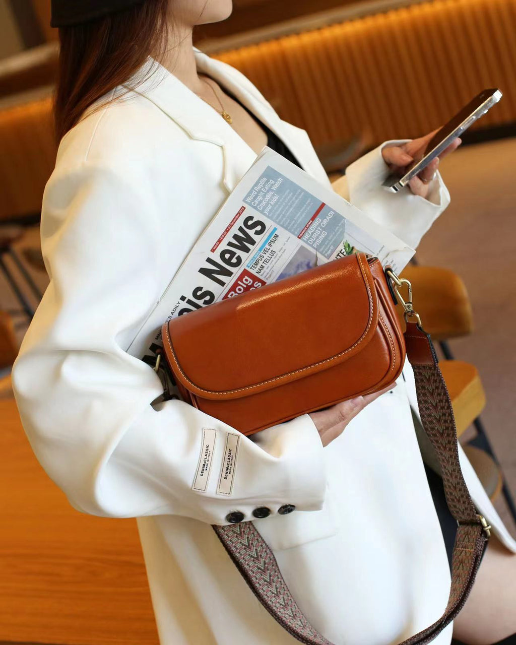 Simple Daylife Flap Crossbody Bag