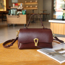 Load image into Gallery viewer, Vintage Vegetable Tanned Mini Leather Handbag Crossbody Bag
