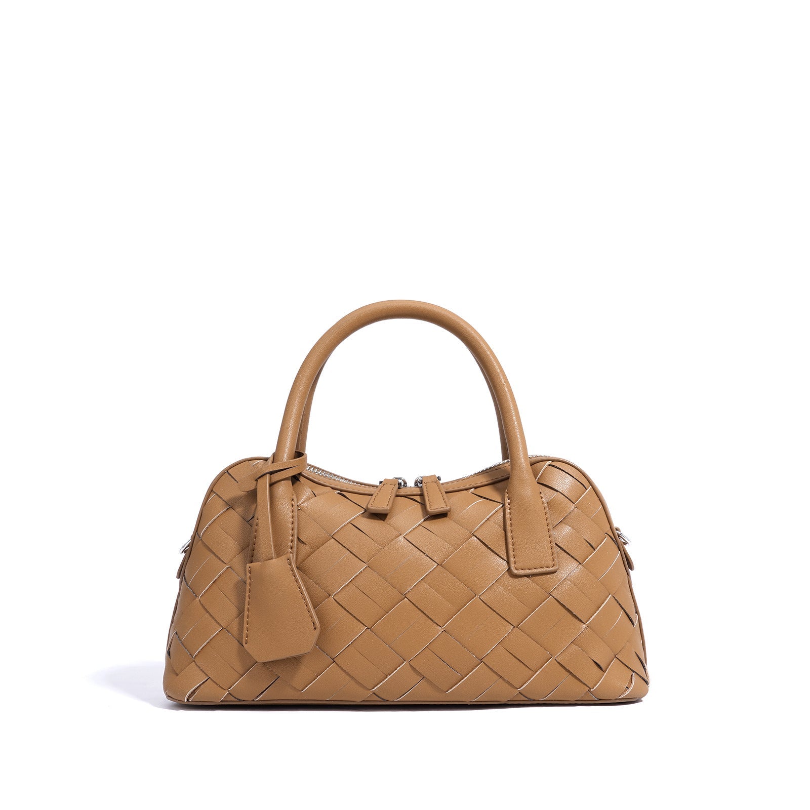 Simple Handmade Woven Handbag Leather Bag