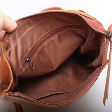 Load image into Gallery viewer, New Retro Large Capacity Vegetable Tanned Cowhide Convertible Backpack
