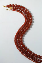 Load image into Gallery viewer, Vintage Red Onyx 12mm Round Beaded Necklace - floysun
