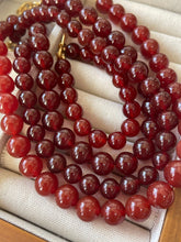Load image into Gallery viewer, Vintage Red Onyx 12mm Round Beaded Necklace - floysun

