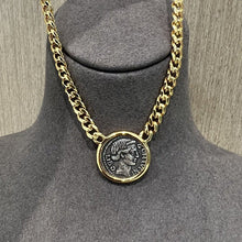 Load image into Gallery viewer, Vintage Roman Lady Luck Coin Pendant Necklace - floysun
