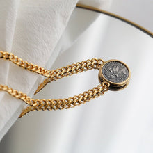 Load image into Gallery viewer, Vintage Roman Lady Luck Coin Pendant Necklace - floysun
