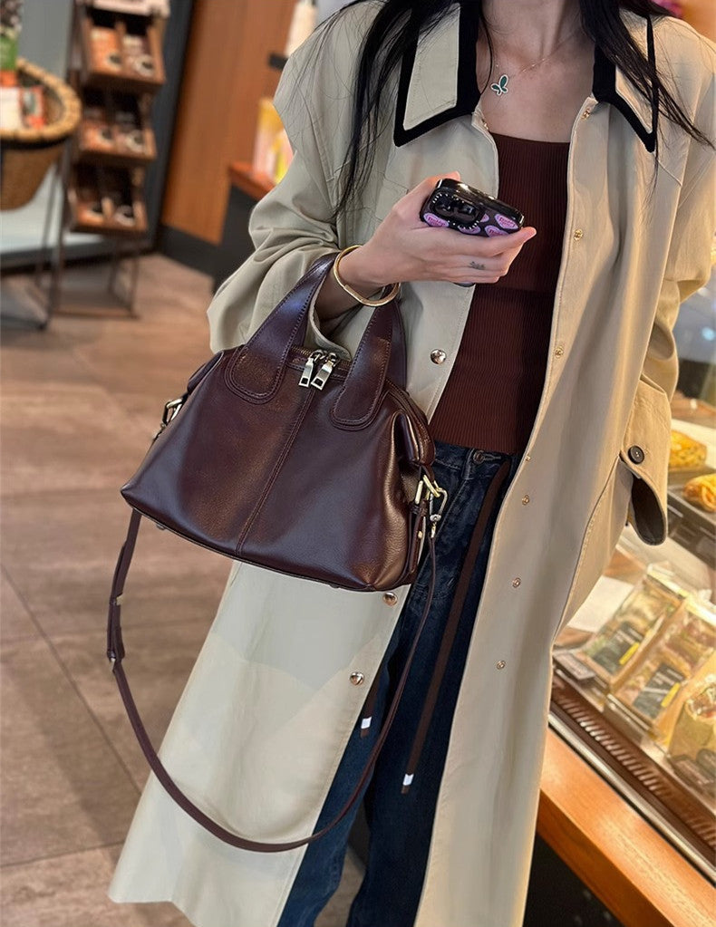 Timeless Full Grain Leather Everyday Carry Bag Handbag