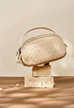 Load image into Gallery viewer, Small Woven Mini Top Handle Messenger Bag
