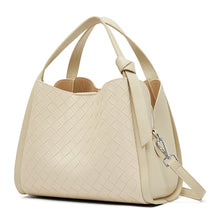 Load image into Gallery viewer, Embossed Basket Bag Woven Handbag with Straps
