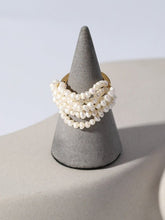 Load image into Gallery viewer, Woven Multi - Layer Freshwater Pearl Ring - floysun
