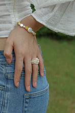 Load image into Gallery viewer, Woven Multi - Layer Freshwater Pearl Ring - floysun
