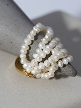 Load image into Gallery viewer, Woven Multi - Layer Freshwater Pearl Ring - floysun

