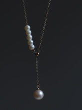 Load image into Gallery viewer, Y - chain Pearl Pendant Necklace - floysun
