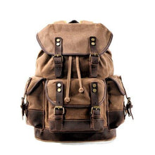 Load image into Gallery viewer, Vintage Canvas Backpack Waterproof Traveling Hiking Rucksack

