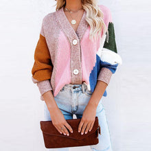 Load image into Gallery viewer, Color Block Button Cardigan
