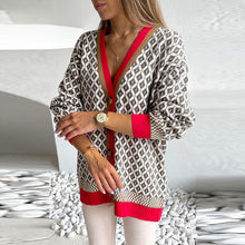 Load image into Gallery viewer, Argyle Button Cardigan
