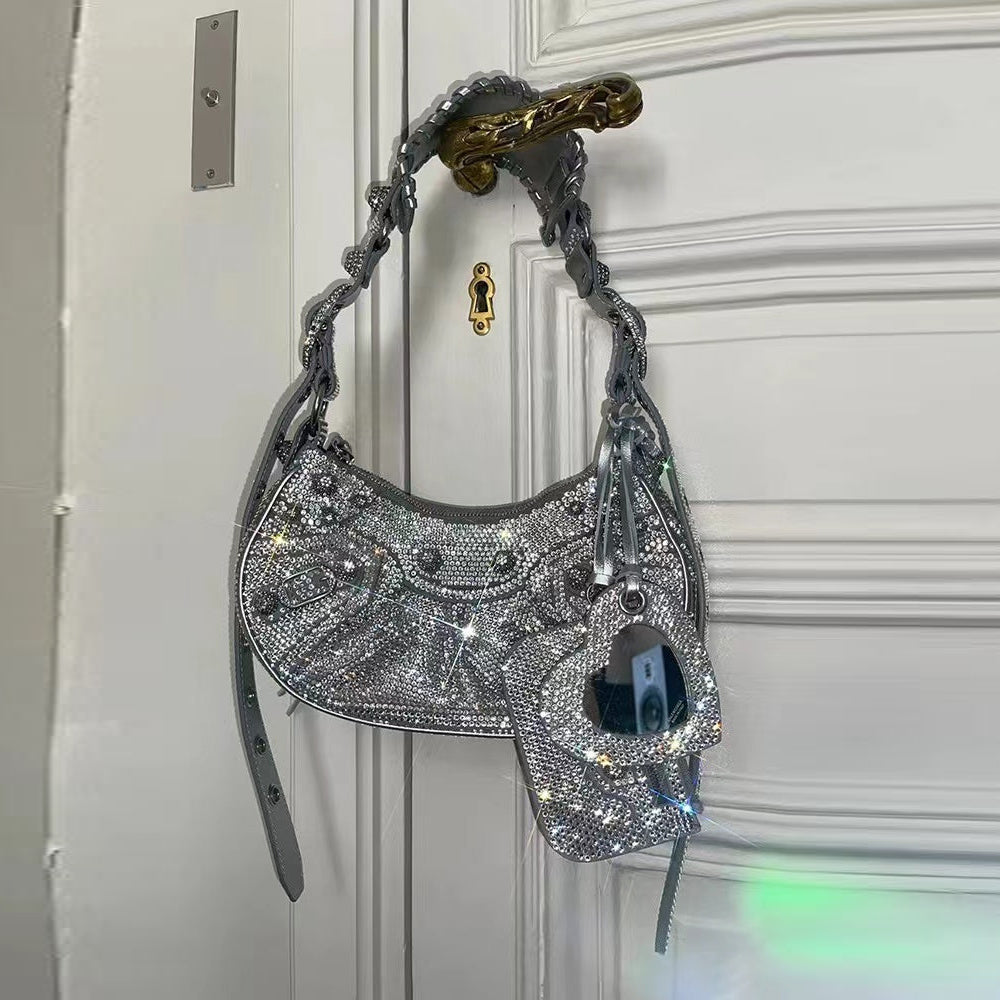 Shoulder Bag With Rhinestones