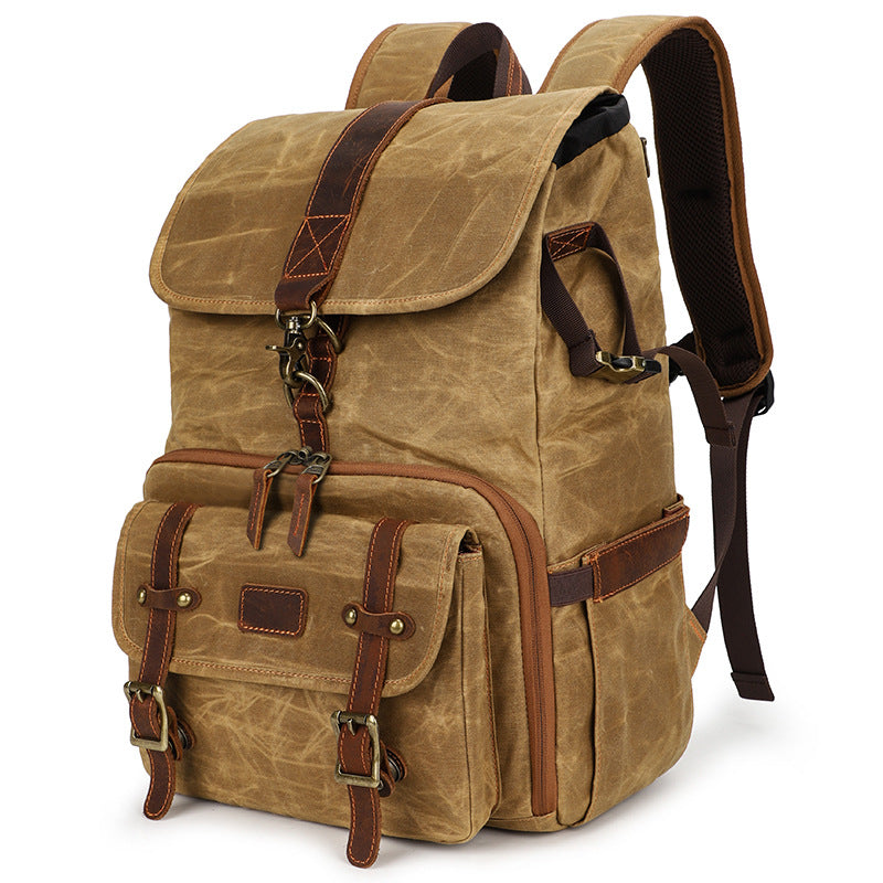 Waterproof Canvas Camera Backpack Photography Bag