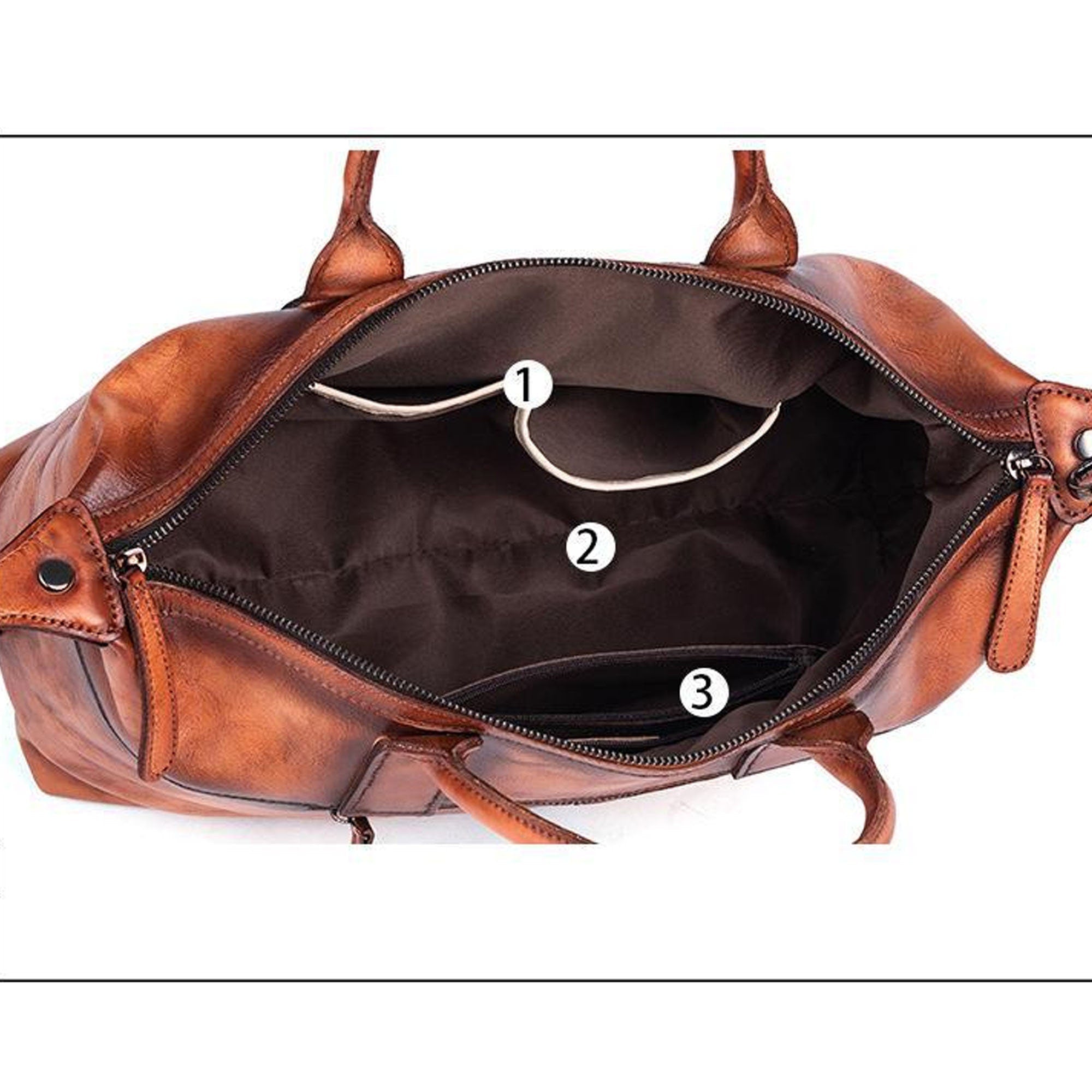 Tote Bag Top Handle Shoulder Bag Medium Designer Retro Leather Handbag for Women