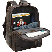 Load image into Gallery viewer, Extra Large Full Grain Leather 17.3&quot; Laptop School Backpack
