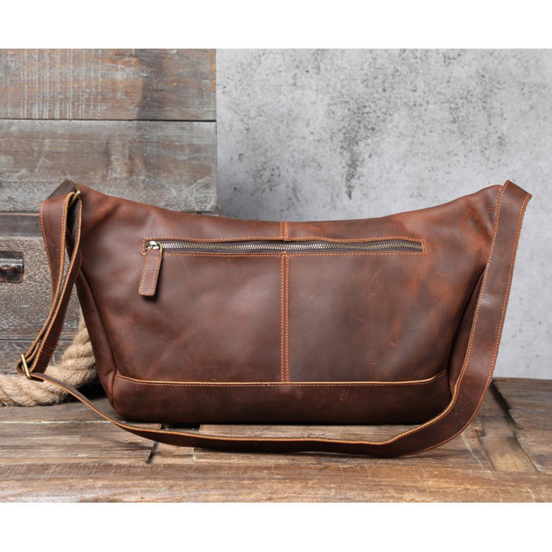 Large Leather Shoulder Cross Body Sling Bag