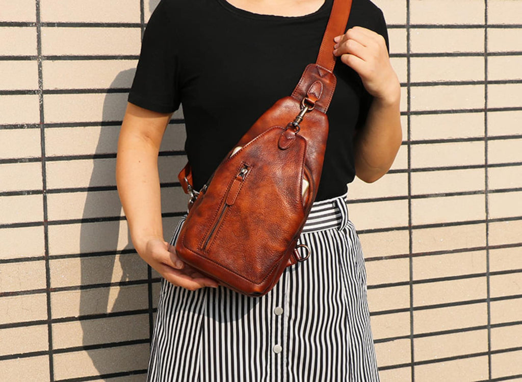Sling Crossbody Shoulder Bag Womens Leather Bag