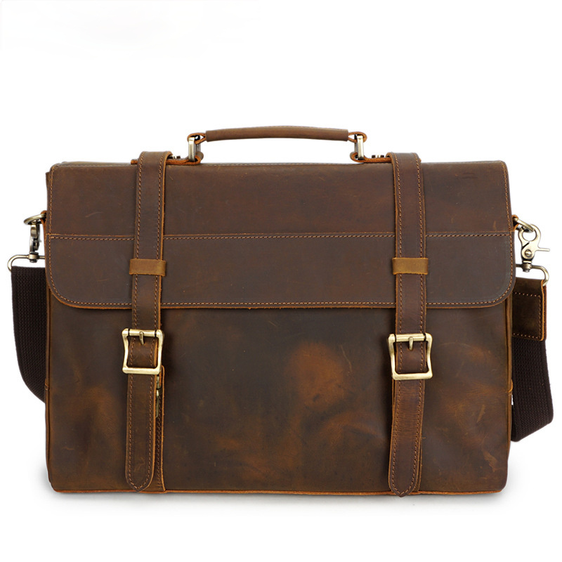 Retro Handmade Leather Briefcase