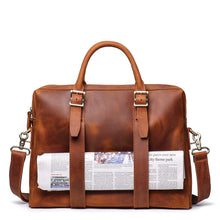 Load image into Gallery viewer, Retro Handmade Leather Briefcase
