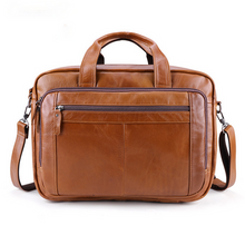 Load image into Gallery viewer, Men&#39;s Vintage Leather Briefcase laptop
