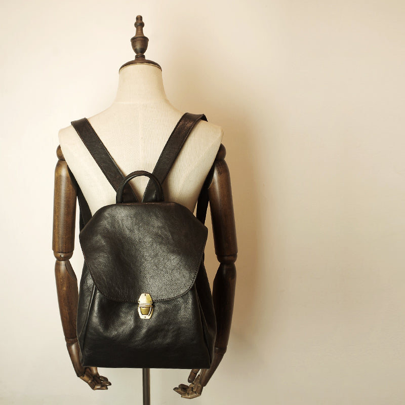 Simple Classic Vintage Leather Backpack