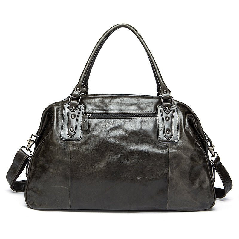 Vintage Leather Travel Weekender Bag for Mens/ Womens
