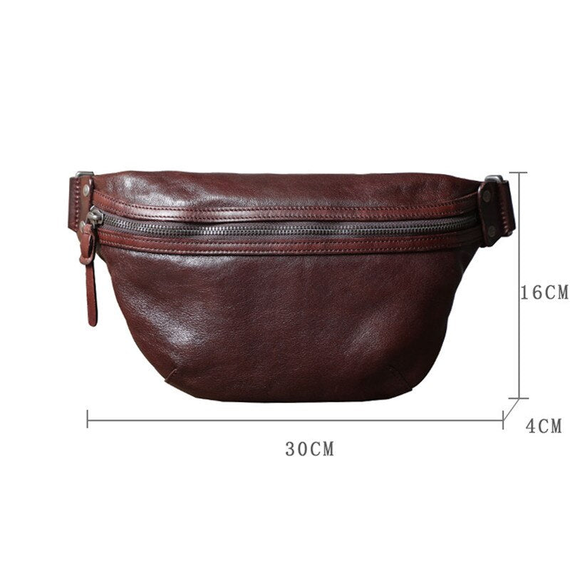 Cowhide Leather Sling Bag for Men