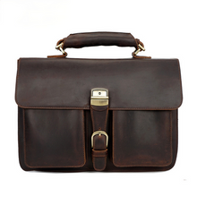 Load image into Gallery viewer, Vintage Leather Protable Briefcase
