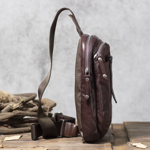 Mens Leather Cross Body Sling Bag