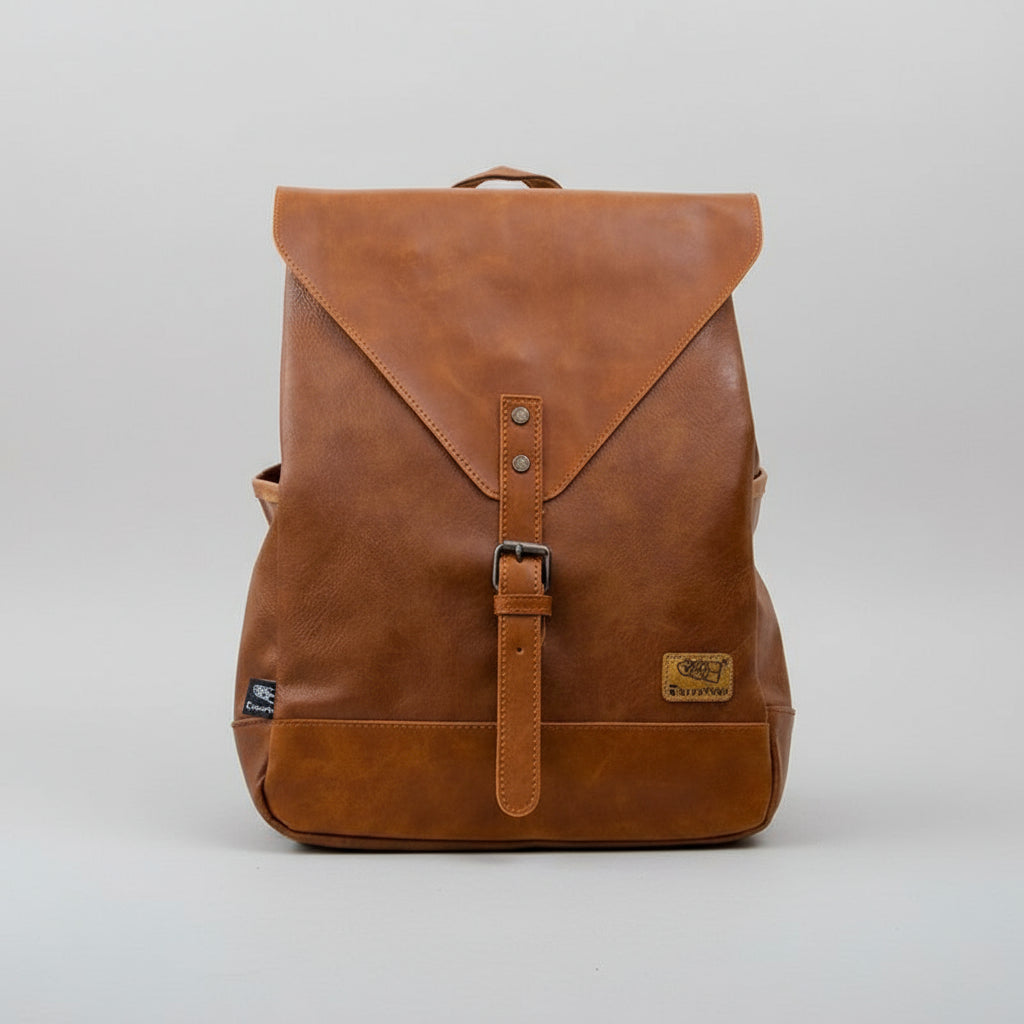 Genuine Leather Backpack Vintage Laptop Bookbag