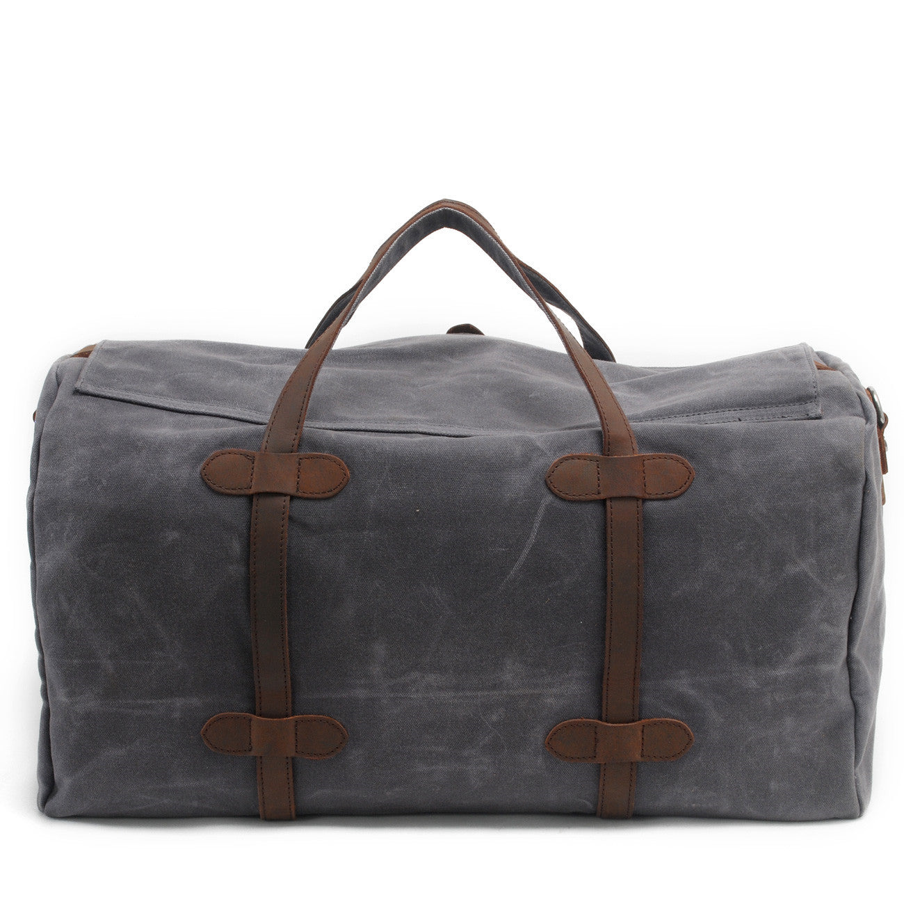 Leisure Waxed Leather Canvas Large Storage Travel Weekender Duffel Bag