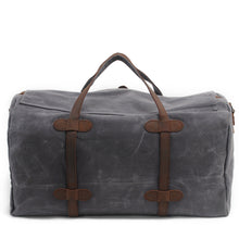 Load image into Gallery viewer, Leisure Waxed Leather Canvas Large Storage Travel Weekender Duffel Bag
