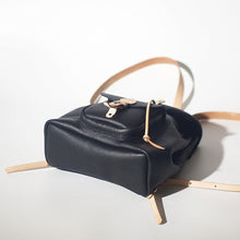 Load image into Gallery viewer, Fashon Womens Black Leather Backpack Bag Purse School Bag
