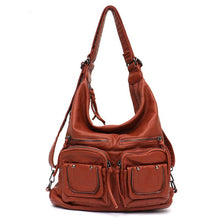 Load image into Gallery viewer, Large Soft Casual Women Bags School Backpack PU Leather Bag
